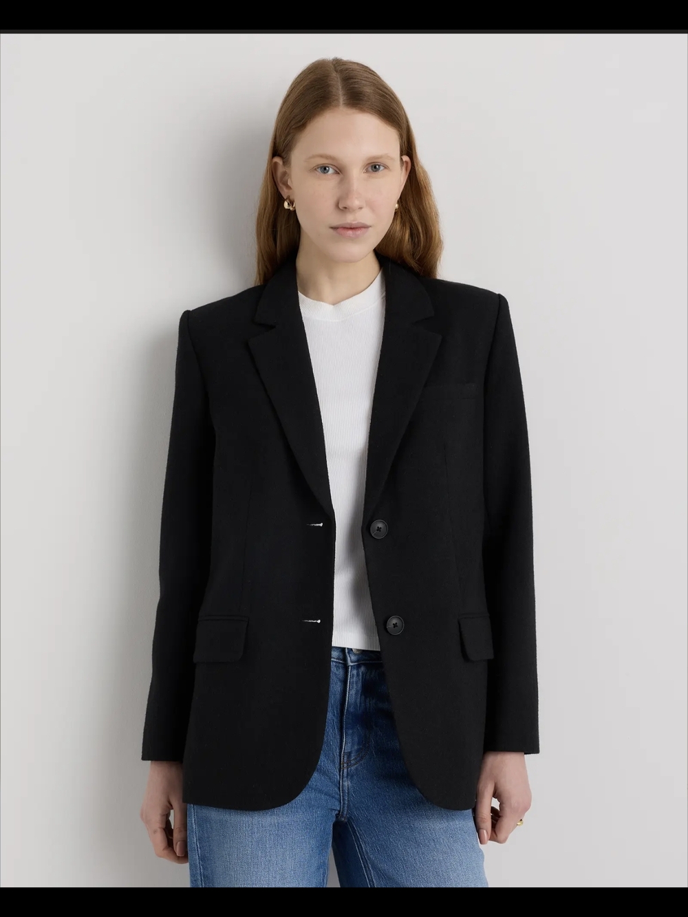 Quince Italian Wool Oversized Blazer